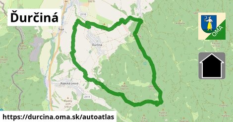 ikona Mapa autoatlas v durcina