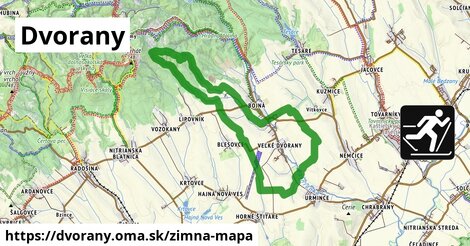 ikona Dvorany: 0 m trás zimna-mapa v dvorany