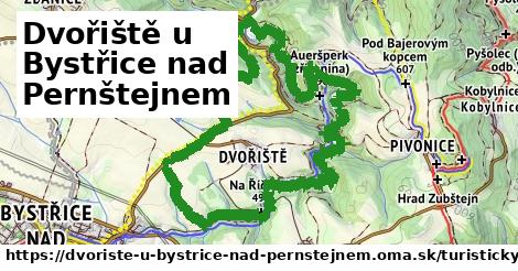 ikona Dvořiště u Bystřice nad Pernštejnem: 0 m trás turisticky-atlas v dvoriste-u-bystrice-nad-pernstejnem