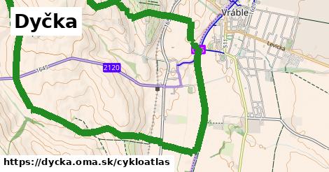 ikona Dyčka: 4,7 km trás cykloatlas v dycka