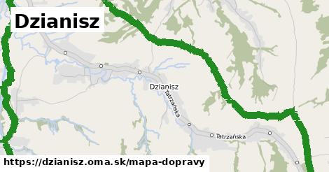 ikona Dzianisz: 0 m trás mapa-dopravy v dzianisz