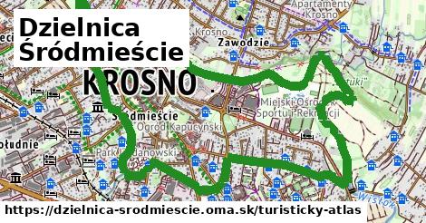 ikona Turistická mapa turisticky-atlas v dzielnica-srodmiescie