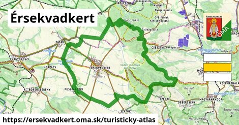 ikona Érsekvadkert: 70 km trás turisticky-atlas v ersekvadkert