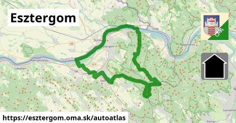 ikona Mapa autoatlas v esztergom