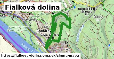 ikona Zimná mapa zimna-mapa v fialkova-dolina