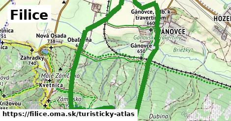 ikona Filice: 7,1 km trás turisticky-atlas v filice