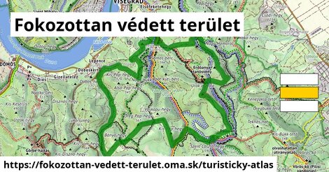 ikona Turistická mapa turisticky-atlas v fokozottan-vedett-terulet