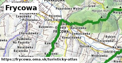 ikona Turistická mapa turisticky-atlas v frycowa