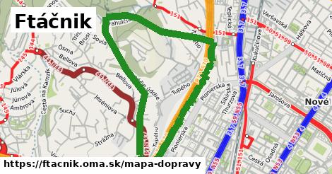 ikona Ftáčnik: 39 km trás mapa-dopravy v ftacnik