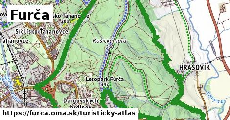 ikona Furča: 3,5 km trás turisticky-atlas v furca