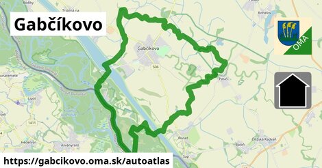 ikona Mapa autoatlas v gabcikovo