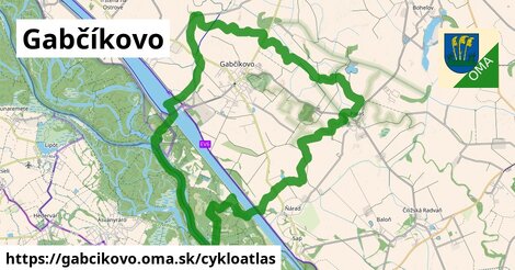 ikona Gabčíkovo: 11,1 km trás cykloatlas v gabcikovo
