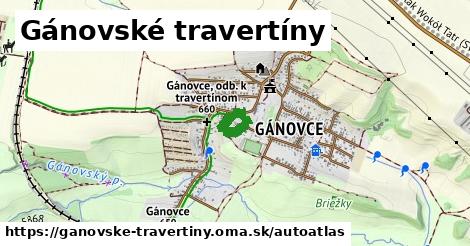 ulice v Gánovské travertíny