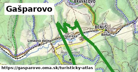 ikona Gašparovo: 0 m trás turisticky-atlas v gasparovo