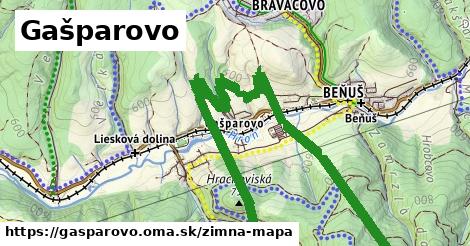 ikona Gašparovo: 0 m trás zimna-mapa v gasparovo