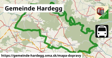 ikona Mapa dopravy mapa-dopravy v gemeinde-hardegg