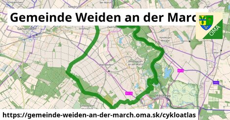 ikona Cyklo cykloatlas v gemeinde-weiden-an-der-march