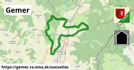 ikona Mapa autoatlas v gemer.ra