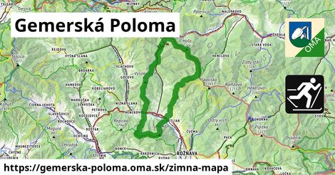 ikona Zimná mapa zimna-mapa v gemerska-poloma