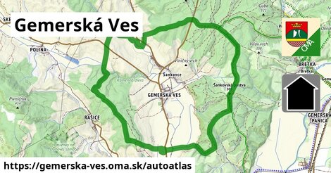 ikona Mapa autoatlas v gemerska-ves