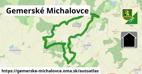 ikona Mapa autoatlas v gemerske-michalovce