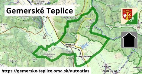 ikona Mapa autoatlas v gemerske-teplice