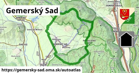 ikona Mapa autoatlas v gemersky-sad