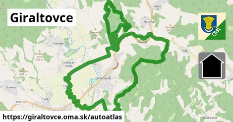 ikona Mapa autoatlas v giraltovce