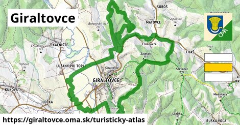 ikona Turistická mapa turisticky-atlas v giraltovce