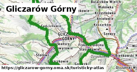 ikona Turistická mapa turisticky-atlas v gliczarow-gorny