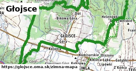 ikona Głojsce: 0 m trás zimna-mapa v glojsce