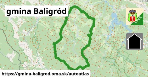 ikona Mapa autoatlas v gmina-baligrod