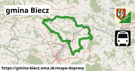 ikona Mapa dopravy mapa-dopravy v gmina-biecz