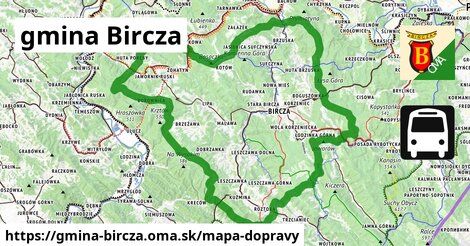 ikona Mapa dopravy mapa-dopravy v gmina-bircza