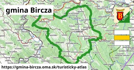 ikona Turistická mapa turisticky-atlas v gmina-bircza