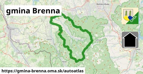 ikona Mapa autoatlas v gmina-brenna