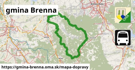 ikona Mapa dopravy mapa-dopravy v gmina-brenna