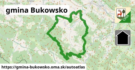 ikona Mapa autoatlas v gmina-bukowsko