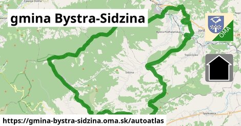 ikona Mapa autoatlas v gmina-bystra-sidzina