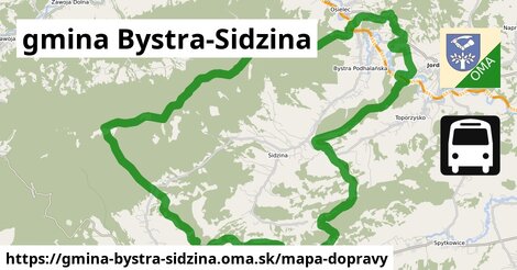 ikona Mapa dopravy mapa-dopravy v gmina-bystra-sidzina