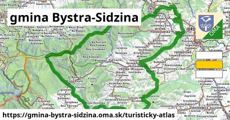 ikona Turistická mapa turisticky-atlas v gmina-bystra-sidzina