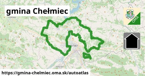 ikona Mapa autoatlas v gmina-chelmiec