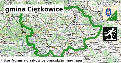 ikona Zimná mapa zimna-mapa v gmina-ciezkowice