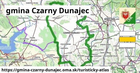 ikona Turistická mapa turisticky-atlas v gmina-czarny-dunajec