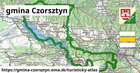 ikona Turistická mapa turisticky-atlas v gmina-czorsztyn