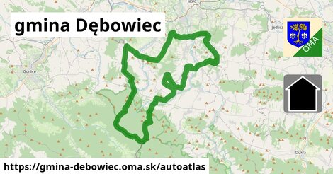 ikona Mapa autoatlas v gmina-debowiec