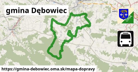 ikona Mapa dopravy mapa-dopravy v gmina-debowiec