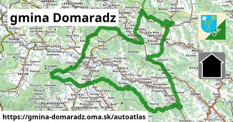 ikona Mapa autoatlas v gmina-domaradz