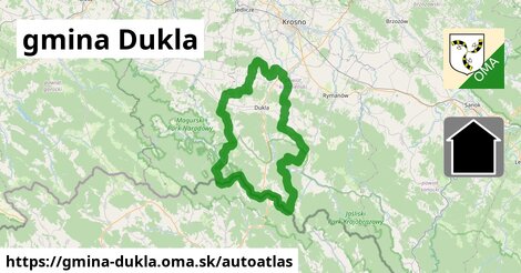 ikona Mapa autoatlas v gmina-dukla