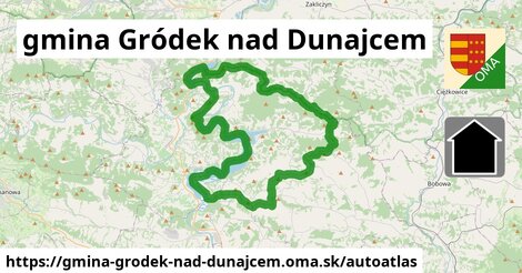 ikona Mapa autoatlas v gmina-grodek-nad-dunajcem